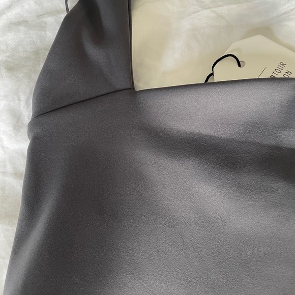 NWT EXPRESS XS Body Contour Double Layer Halter Neck Tank gray - Picture 12 of 13